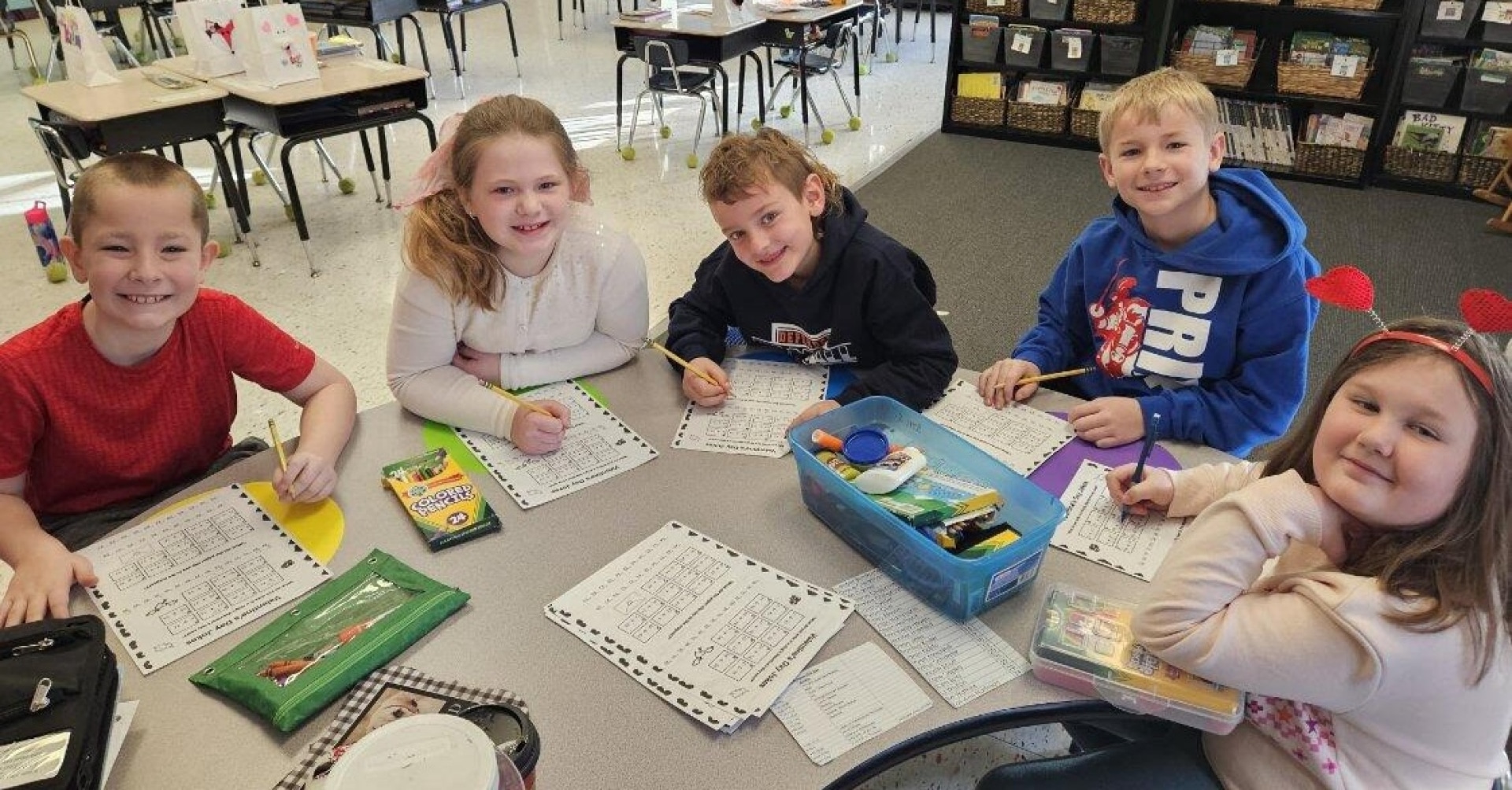 Students Collaborating Around the Table