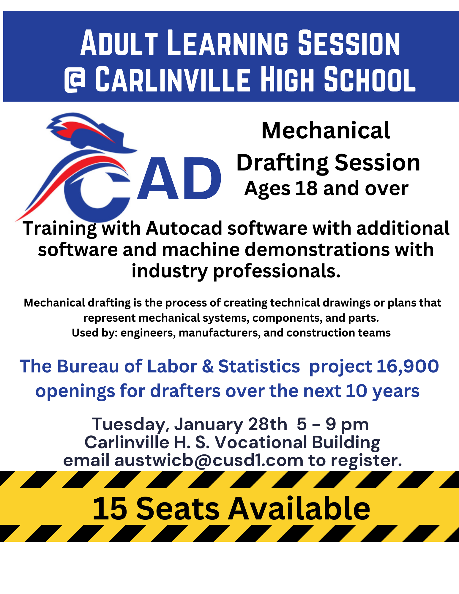 Adult Learning Session - CAD Mechanical Drafting Session